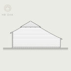 2 Bay Catslide with Barn Hip Oak Kit