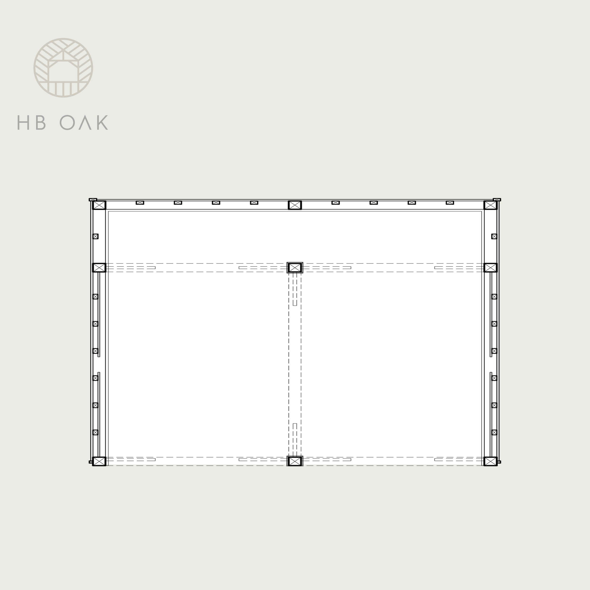 2 Bay Catslide with Full Hip Oak Kit