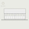 2 Bay Catslide with Gable Roof Oak Kit