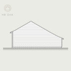 2 Bay Catslide with Gable Roof Oak Kit