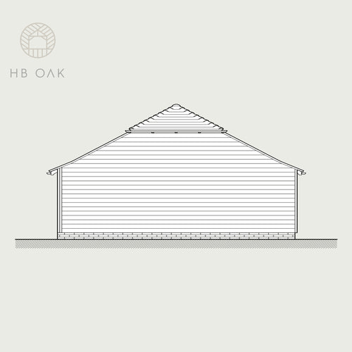 2 Bay Full Span with Barn Hip Oak Kit