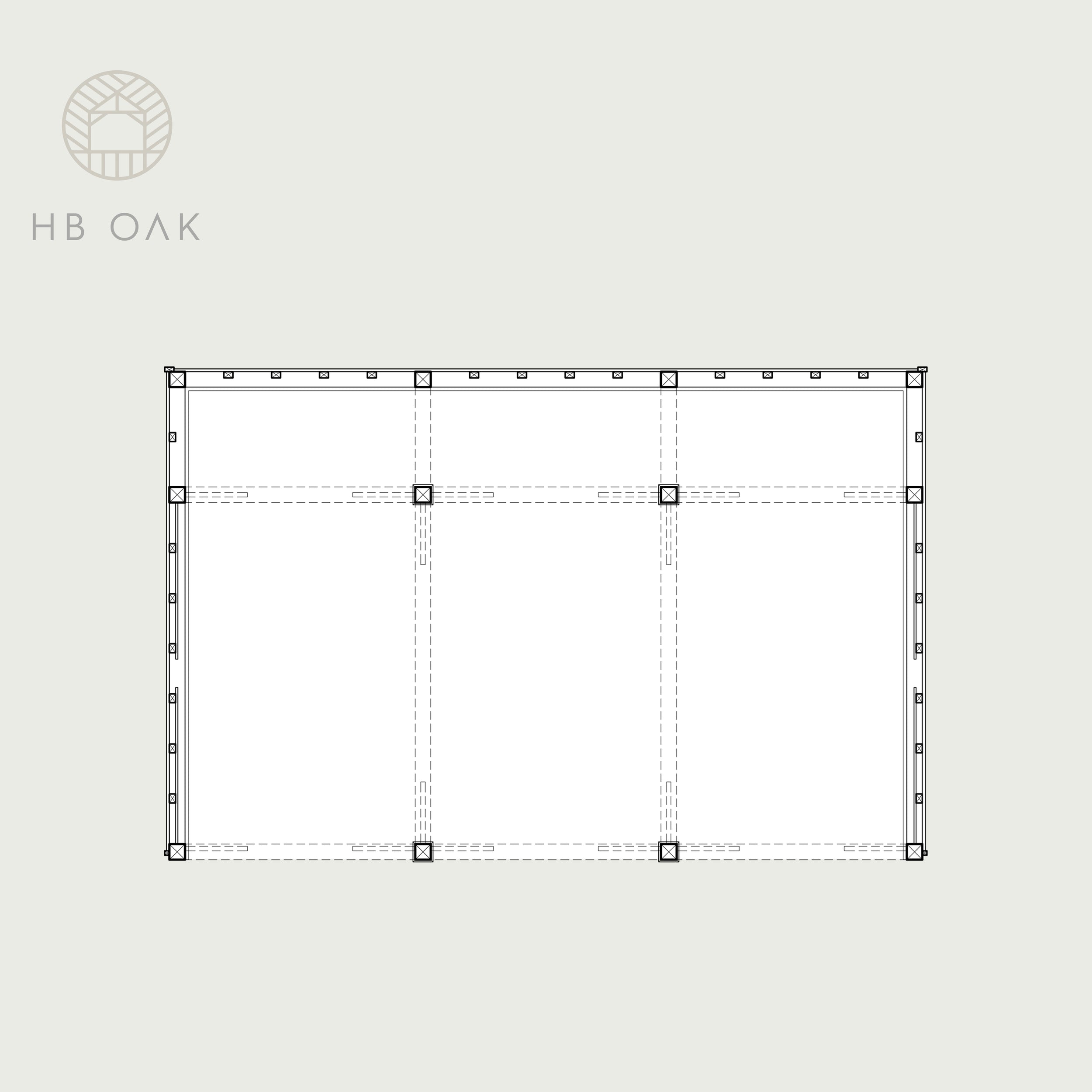 3 Bay Catslide with Full Hip Oak Kit