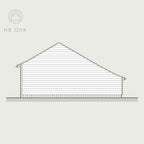 3 Bay Catslide With Gable Roof Oak Kit