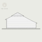 3 Bay Catslide with Barn Hip Oak Kit