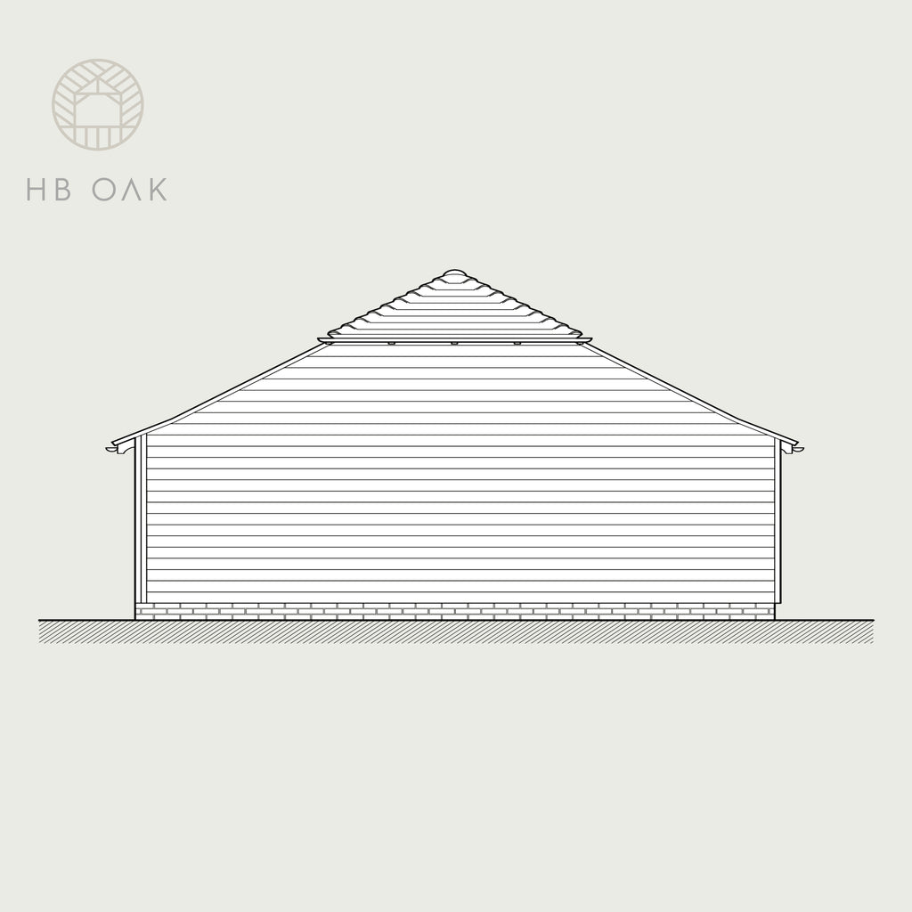 3 Bay Full Span With Barn Hip Oak Kit