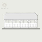 4 Bay Catslide With Barn Hip Oak Kit