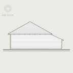 4 Bay Catslide With Full Hip Oak Kit