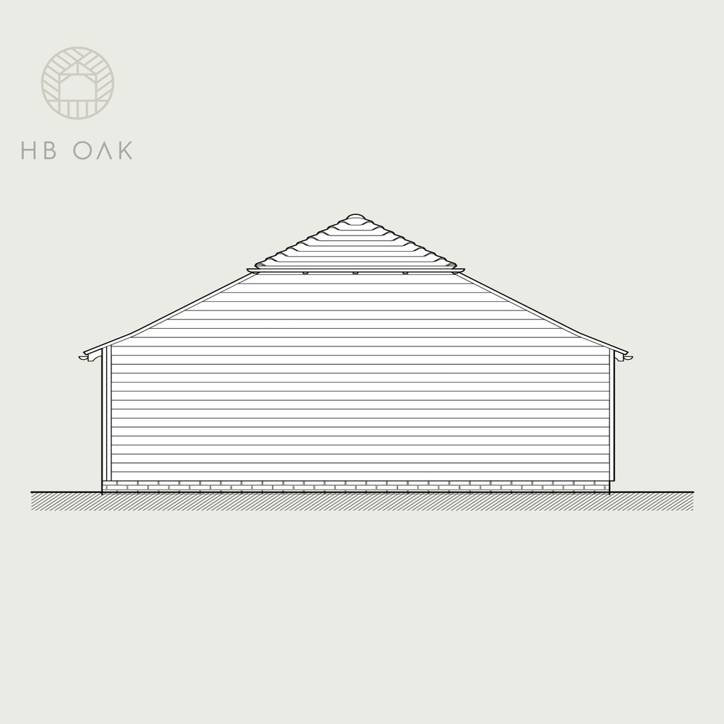 4 Bay Full Span With Barn Hip Oak Kit